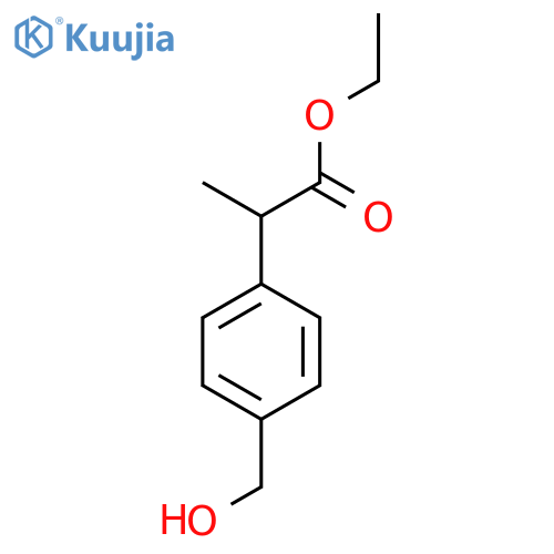 ethyl 2-[p-(hydroxy-methyl)-phenyl]-propionate structure