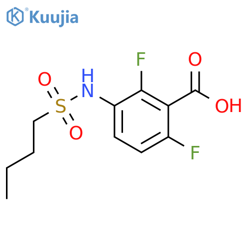 3-(Butylsulfonamido)-2,6-difluorobenzoic acid structure