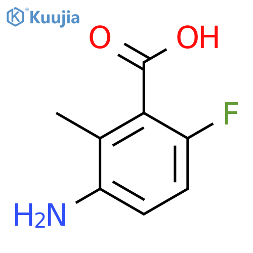 3-Amino-6-fluoro-2-methylbenzoic acid structure