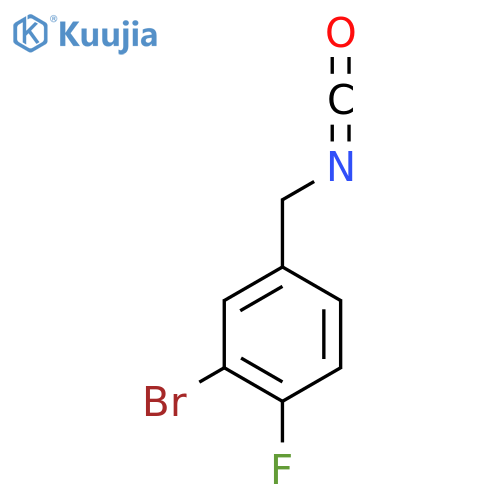 2-bromo-1-fluoro-4-(isocyanatomethyl)benzene structure