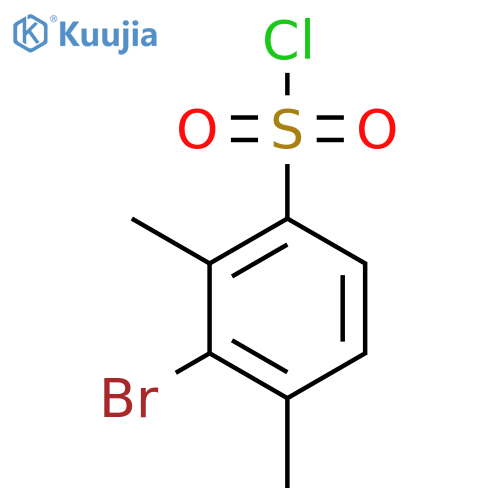 3-bromo-2,4-dimethylbenzene-1-sulfonyl chloride structure