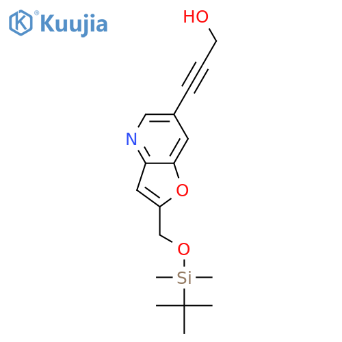 3-(2-((tert-Butyldimethylsilyloxy)methyl)furo3,2-bpyridin-6-yl)prop-2-yn-1-ol structure