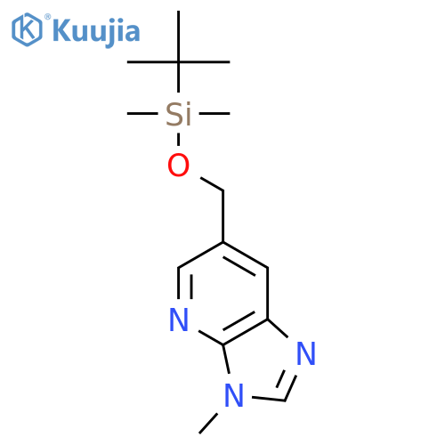 6-((tert-Butyldimethylsilyloxy)methyl)-3-methyl-3H-imidazo4,5-bpyridine structure
