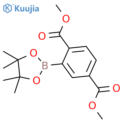 dimethyl 2-(4,4,5,5-tetramethyl-1,3,2-dioxaborolan-2-yl)terephthalate structure