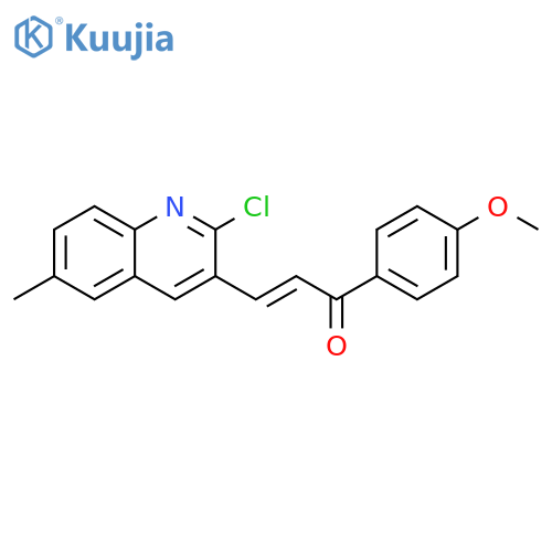 (2E)-3-(2-chloro-6-methylquinolin-3-yl)-1-(4-methoxyphenyl)prop-2-en-1-one structure