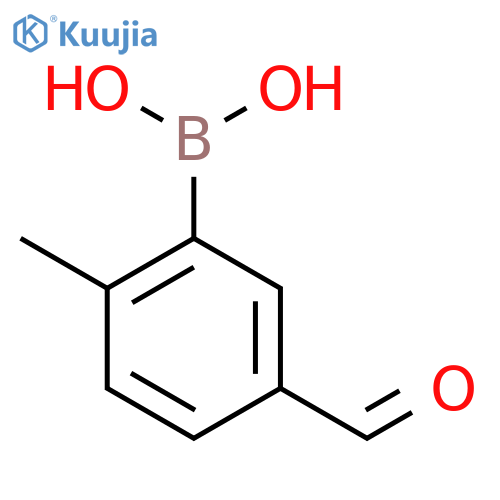 (5-Formyl-2-methylphenyl)boronic acid structure