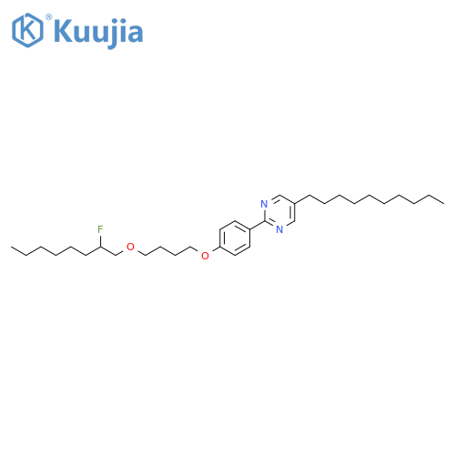 Pyrimidine, 5-decyl-2-[4-[4-[(2-fluorooctyl)oxy]butoxy]phenyl]- structure