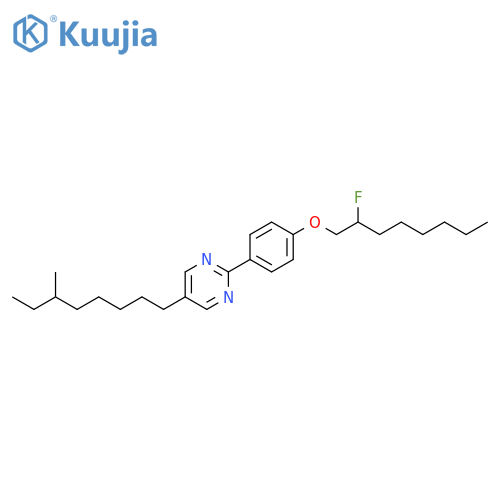 Pyrimidine, 2-[4-[(2-fluorooctyl)oxy]phenyl]-5-(6-methyloctyl)- structure