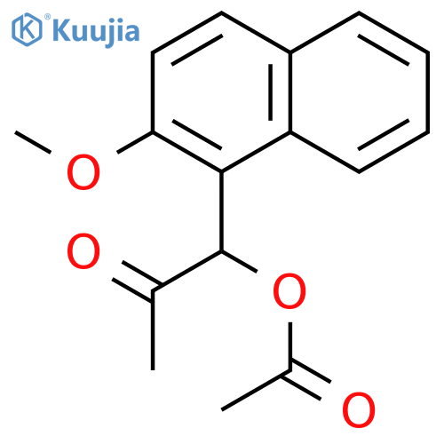 [1-(2-methoxynaphthalen-1-yl)-2-oxopropyl] acetate structure