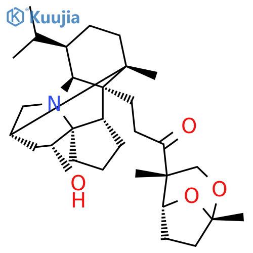 1-Propanone, 1-[(1R,4R,5S)-1,4-dimethyl-2,8-dioxabicyclo[3.2.1]oct-4-yl]-3-[(3aS,4S,4aS,5R,8S,8aR,8bS,10S,12R)-octahydro-12-hydroxy-8-methyl-5-(1-methylethyl)-4,8,3a-[1,2,4]butanetriylcyclopent[b]indol-8a(4aH)-yl]- structure