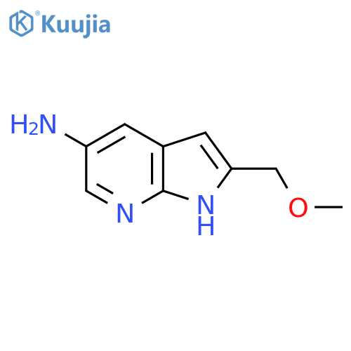 1H-Pyrrolo[2,3-b]pyridin-5-aMine, 2-(MethoxyMethyl)- structure