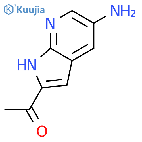 1-{5-amino-1H-pyrrolo[2,3-b]pyridin-2-yl}ethan-1-one structure