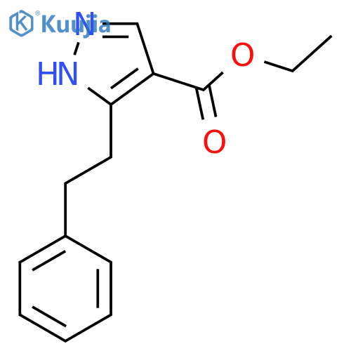 Ethyl 5-(2-phenylethyl)-1h-pyrazole-4-carboxylate structure
