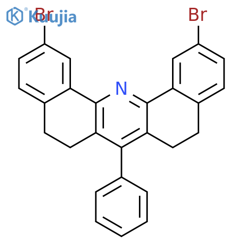 Dibenz[c,h]acridine, 2,12-dibromo-5,6,8,9-tetrahydro-7-phenyl- structure