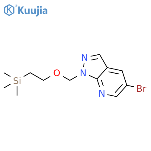 1H-Pyrazolo[3,4-b]pyridine, 5-bromo-1-[[2-(trimethylsilyl)ethoxy]methyl]- structure
