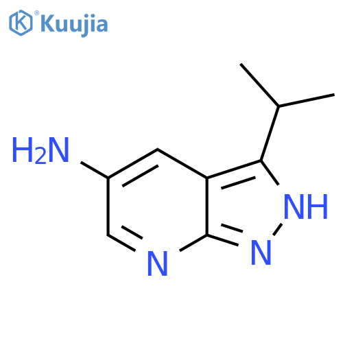 3-(propan-2-yl)-1H-pyrazolo[3,4-b]pyridin-5-amine structure