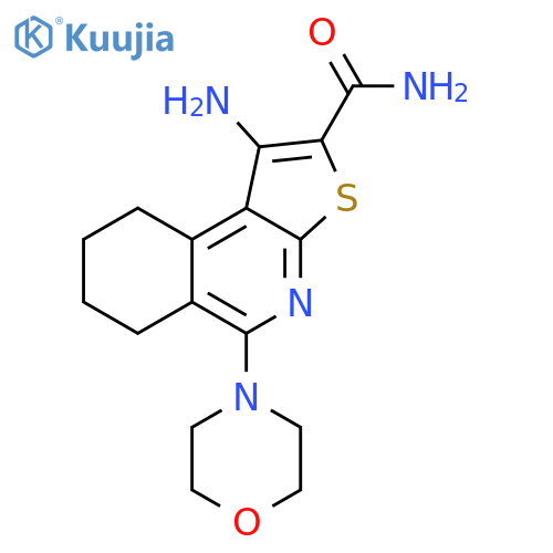 Thieno[2,3-c]isoquinoline-2-carboxamide,1-amino-6,7,8,9-tetrahydro-5-(4-morpholinyl)- structure