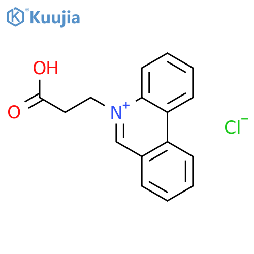Phenanthridinium, 5-(2-carboxyethyl)-, chloride structure