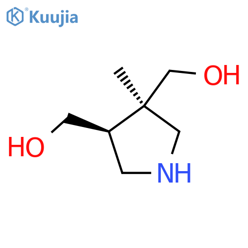 (3R,4S)-3-Methylpyrrolidine-3,4-diyldimethanol hydrochloride structure