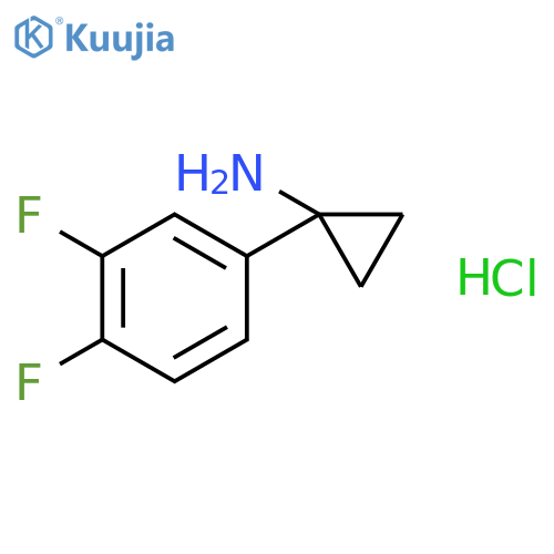 1-(3,4-Difluorophenyl)cyclopropylamine hydrochloride structure