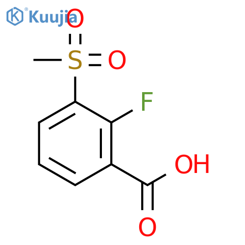 2-fluoro-3-methanesulfonylbenzoic acid structure