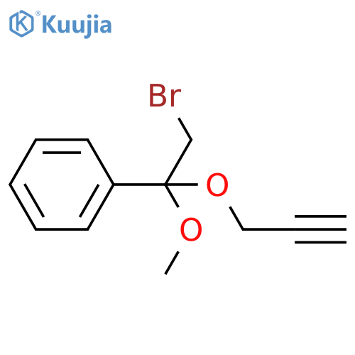 (2-bromo-1-methoxy-1-prop-2-ynoxyethyl)benzene structure