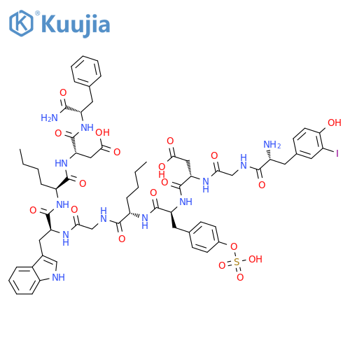 Caerulein,1-(3-iodo-L-tyrosine)-2-glycine-5-L-norleucine-8-L-norleucine- (9CI) structure
