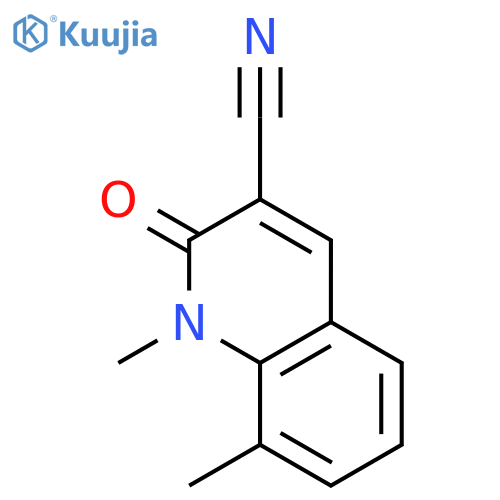 3-Quinolinecarbonitrile, 1,2-dihydro-1,8-dimethyl-2-oxo- structure