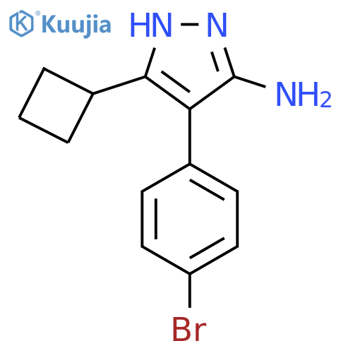 4-(4-Bromophenyl)-3-cyclobutyl-1h-pyrazol-5-amine structure