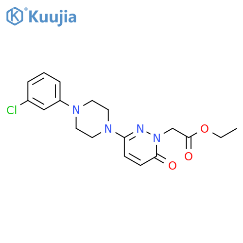 ethyl 2-(3-(4-(3-chlorophenyl)piperazin-1-yl)-6-oxopyridazin-1(6H)-yl)acetate structure