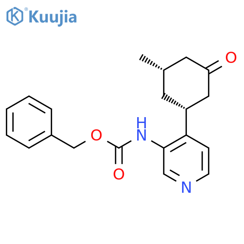racemic-benzyl (4-((1R,3S)-3-methyl-5-oxocyclohexyl)pyridin-3-yl)carbamate structure