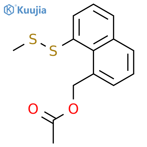 1-Naphthalenemethanol,8-(methyldithio)-, 1-acetate structure