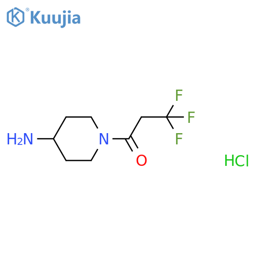 1-(4-aminopiperidin-1-yl)-3,3,3-trifluoropropan-1-one hydrochloride structure