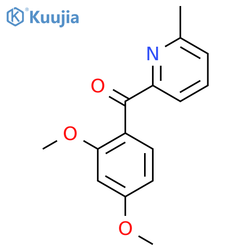 2-(2,4-Dimethoxybenzoyl)-6-methylpyridine structure