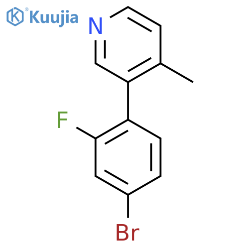 3-(4-Bromo-2-fluorophenyl)-4-methylpyridine structure