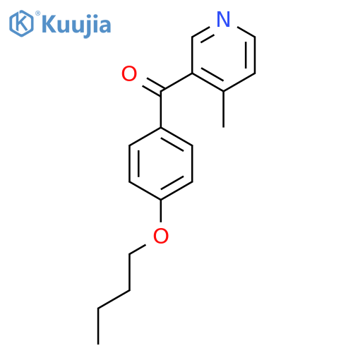 3-(4-Butoxybenzoyl)-4-methylpyridine structure