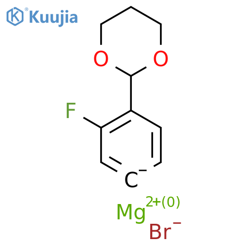 4-(1,3-Dioxan-2-YL)-3-fluorophenylmagnesium bromide structure
