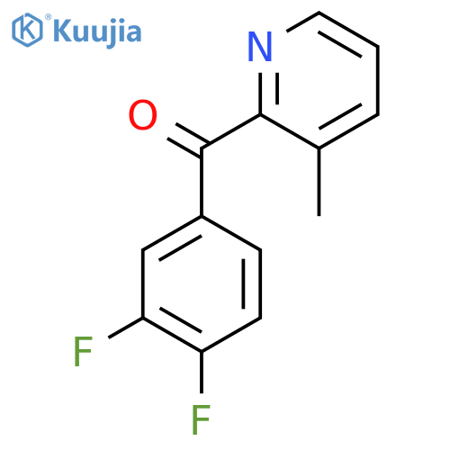 2-(3,4-Difluorobenzoyl)-3-methylpyridine structure