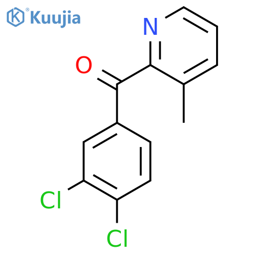 2-(3,4-Dichlorobenzoyl)-3-methylpyridine structure