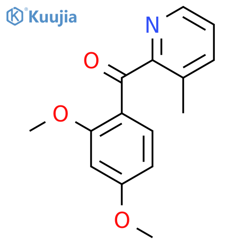 2-(2,4-Dimethoxybenzoyl)-3-methylpyridine structure