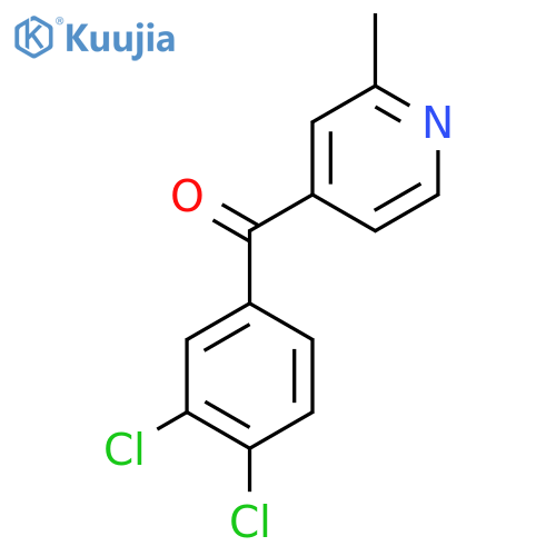 4-(3,4-Dichlorobenzoyl)-2-methylpyridine structure