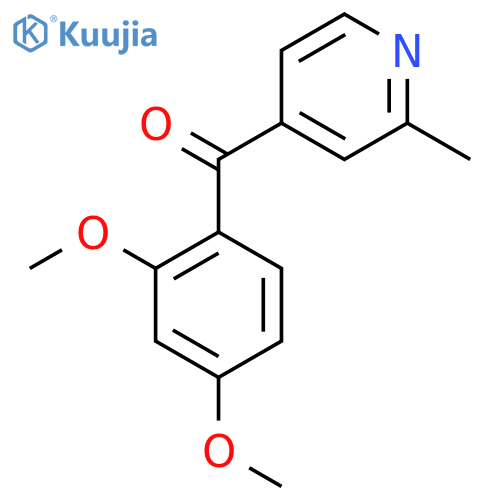 4-(2,4-Dimethoxybenzoyl)-2-methylpyridine structure