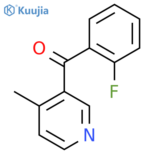 3-(2-Fluorobenzoyl)-4-methylpyridine structure