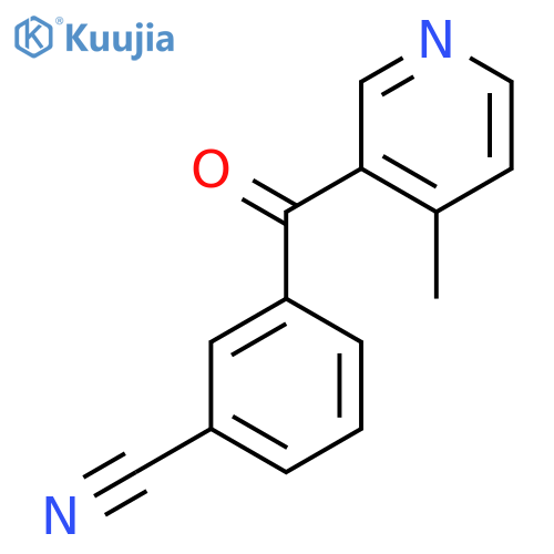 3-(3-Cyanobenzoyl)-4-methylpyridine structure