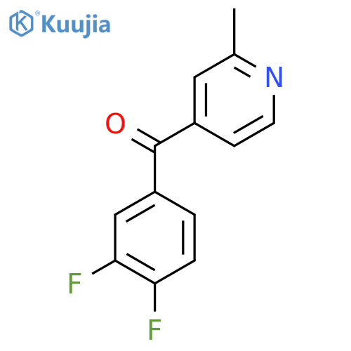 4-(3,4-Difluorobenzoyl)-2-methylpyridine structure