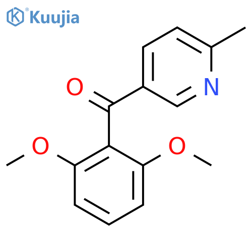 5-(2,6-Dimethoxybenzoyl)-2-methylpyridine structure