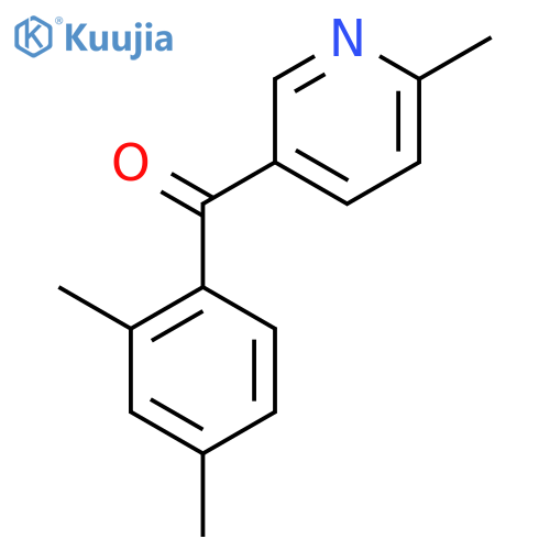 5-(2,4-Dimethylbenzoyl)-2-methylpyridine structure