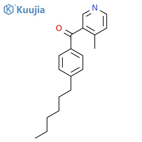 3-(4-Hexylbenzoyl)-4-methylpyridine structure
