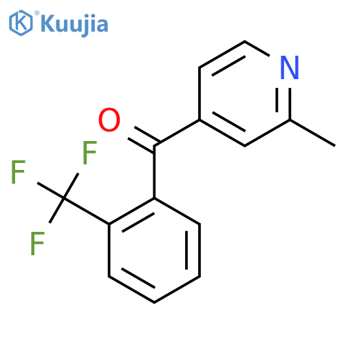 2-Methyl-4-(2-trifluoromethylbenzoyl)pyridine structure