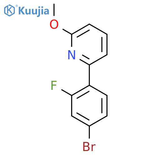 2-(4-Bromo-2-fluorophenyl)-6-methoxypyridine structure